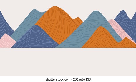 Simple landscape, colorful high mountains