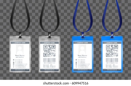 simple landscape employee id card template  vector