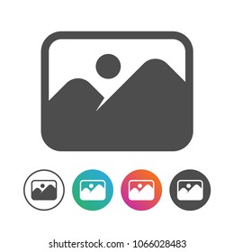 Simple Landscape Icon Symbol Design Set
