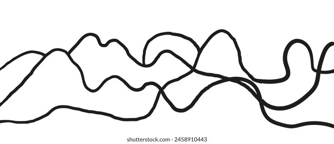 simple landscape mountain in vector.atmospheric view in flat style.template for background wallpaper banner