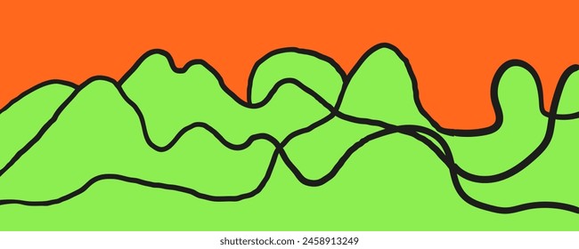 simple landscape mountain in vector.atmospheric view in flat style.template for background wallpaper banner