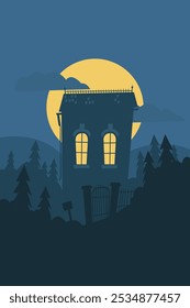 A simple landscape and nice for Halloween