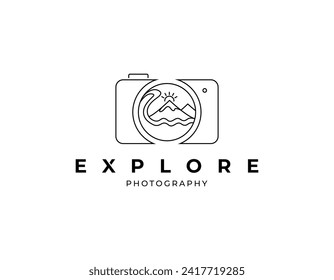 Simple Landscape Photography Logo Design Template