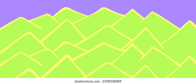 simple landscape in vector.atmospheric view in flat style.template for background wallpaper banner