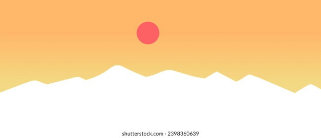 paisaje simple en vector.vista atmosférica en estilo plano.plantilla para banner de fondo de fondo