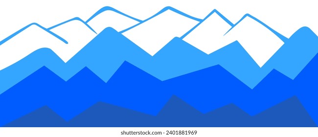 simple landscape in vector.atmospheric view in flat style.template for background wallpaper banner
