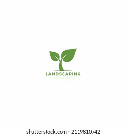 Simple Landscaping Logo Design Template Stock Vector (Royalty Free ...