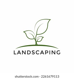 Simple Landscaping Logo Design Template