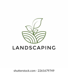 Einfache Vorlage für das Design von Landscapes-Logos