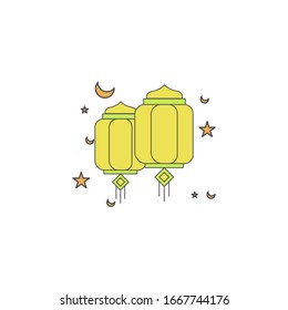 Simple lantern icon icon design