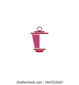 Simple lantern icon logo design vector template