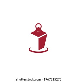 Simple lantern icon logo design vector template