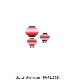 Simple lantern icon logo design vector template