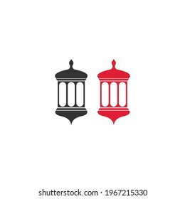 Simple lantern icon logo design vector template