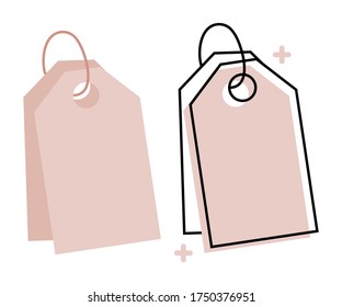Simple lapel set on white background cartoon flat design modern style 
