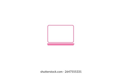 Simple laptop icon, laptop computer icon, laptop device icon, computer vector symbol on white background.