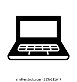 Diseño simple de iconos de portátiles, ilustración vectorial con estilo glifo, mejor utilizado para banner o aplicación web