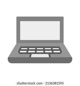 Simple laptop icon design, vector illustration with flat style, best used for banner or web application