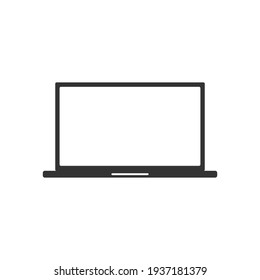 Simple laptop icon. Vector illustration.