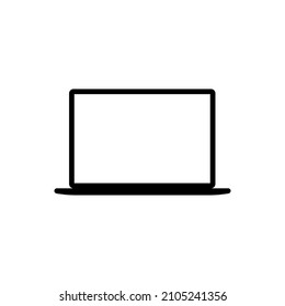 Simple laptop line icon. Laptop icon. Isolated illustration vector on a white background. Vector icon sign for mobile app, web site and other uses.