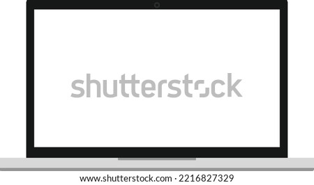 Simple Laptop Mock Up with black and white color 1080 x 1920 pixel on monitors