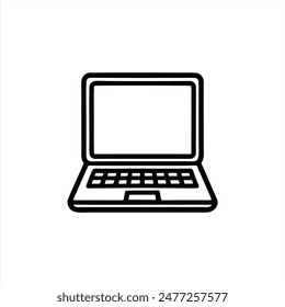 Simple Laptop Vector with Minimalist and modern design