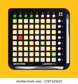 Simple launchpad vector on yellow background