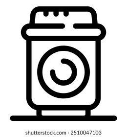 Simple laundry machine icon representing the concept of washing clothes