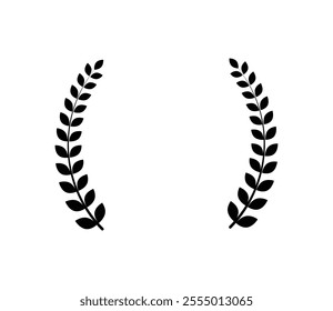Simple laurel wreath frame vector