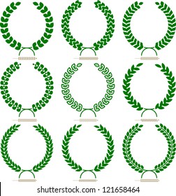 simple laurel wreath set