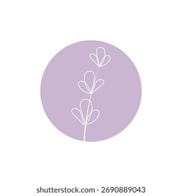 Simple Flor de lavanda gratis icono de Vector logo