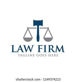 simple law firm legal logo icon vector template