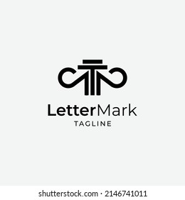 elementos de plantilla de diseño de logotipo de ley simple