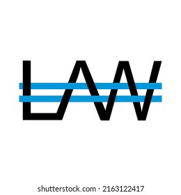 Simple LAW text vector, for free design.