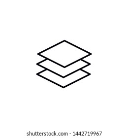 Simple layers line icon. Stroke pictogram. Vector illustration isolated on a white background. Premium quality symbols. Vector sign for mobile app and web sites.