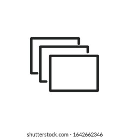 Simple layers line icon. Stroke pictogram. Vector illustration isolated on a white background. Premium quality symbol. Vector sign for mobile app and web sites.