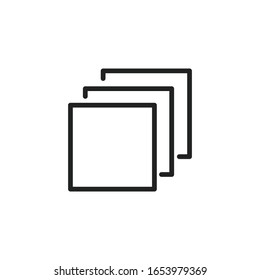 Simple layers line icon. Stroke pictogram. Vector illustration isolated on a white background. Premium quality symbol. Vector sign for mobile app and web sites.