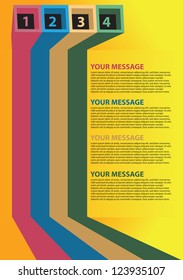 Simple Layout with alphabet and area for own copy. Vector illustration.