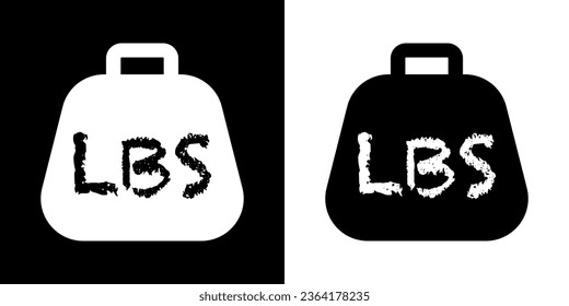 Simple LBS weight web symbol. Dumbbell vector icon. LBS bell logo. 