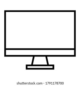 Simple LCD LED Monitor Display icon design vector illustration