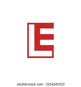 simple LE or EL lettering, logo for sale is a logo with a unique negative space letter L concept