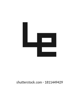 Simple LE logo vector design