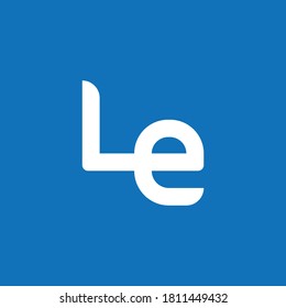 Simple LE logo vector design