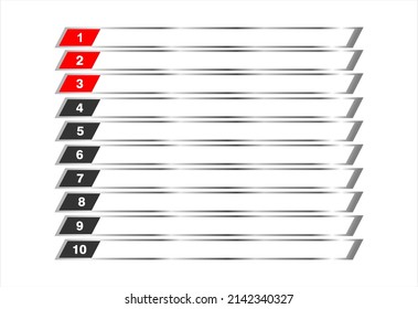 Simple Leaderboard Design With 10 Rows