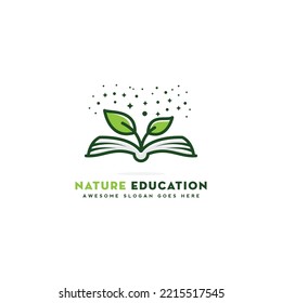 hoja simple con diseño del logotipo de la educación de libros, emblema para cursos, clases y escuelas plantilla de vectores