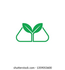 simple leaf bud logo vector