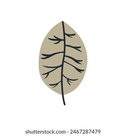 Simple Leaf Colourful Vector Flat Illustration. Perfect for different cards, textile, web sites, apps 
