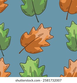 simple leaf design combined with 2 different colors, abstract patterns, prints for fabric