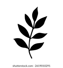 Silueta simple del elemento del diseño de la hoja