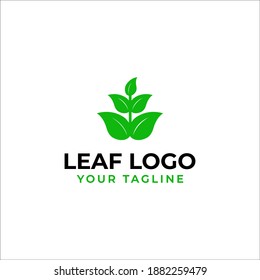 Simple leaf, eco, garden, botany, nature logo Premium Vector